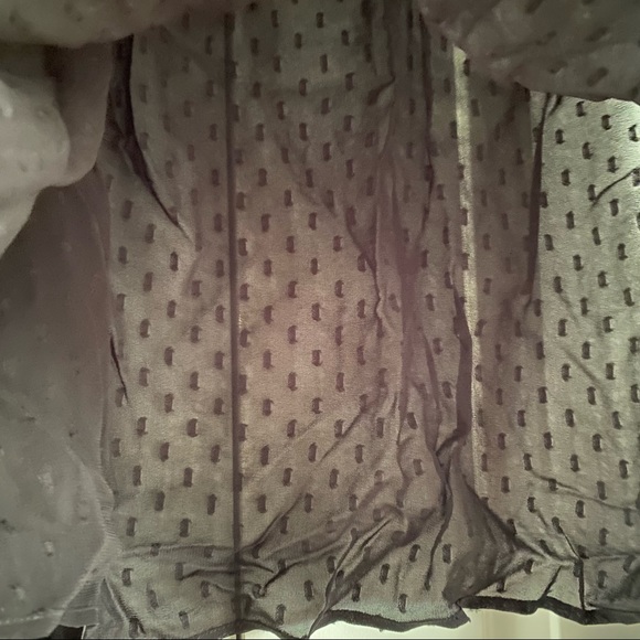 Sheer faux leather embroidered blouse - Picture 11 of 13